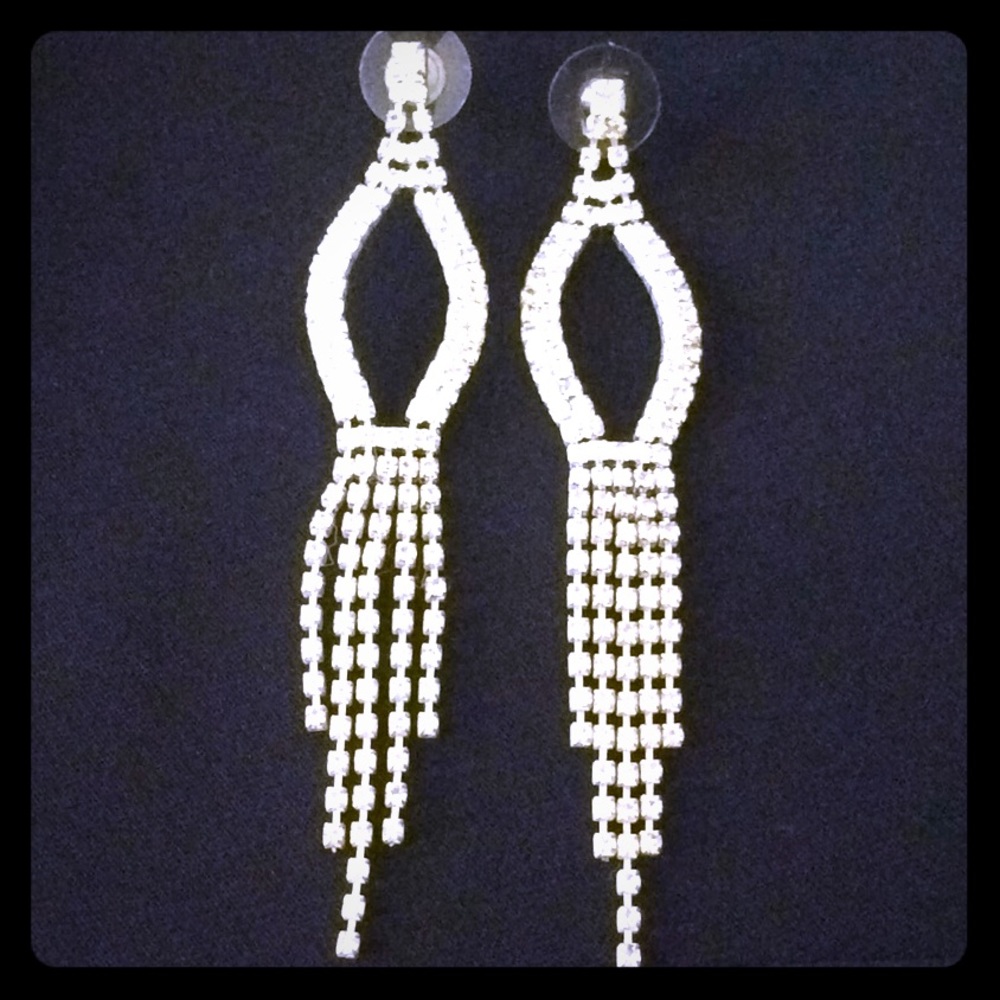 Rhinestone Long Earrings